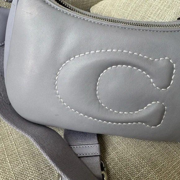 Coach Teri crossbody Bag puffy and quilted lilac leather - Picture 17 of 17